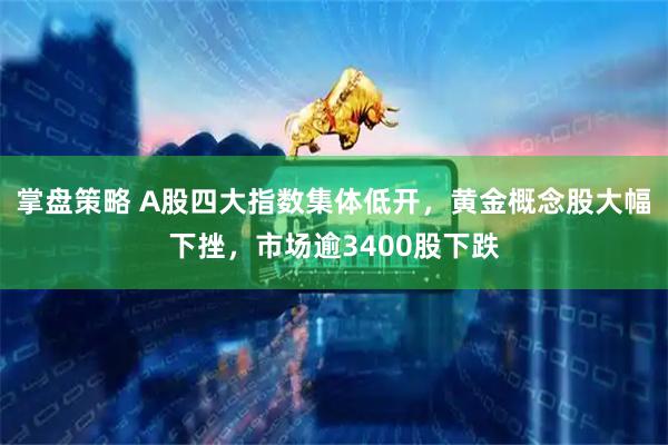 掌盘策略 A股四大指数集体低开，黄金概念股大幅下挫，市场逾3400股下跌