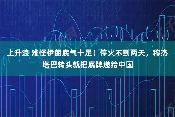 上升浪 难怪伊朗底气十足!停火不到两天,穆杰塔巴转头就把底牌递给中国